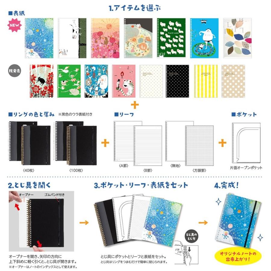 Lihit Lab リヒトラブ カスタマイズツイストノート表紙 A5 ドット N1774 8 5冊 生活雑貨 どんぐりの木 通販 Yahoo ショッピング