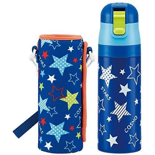 スケーター SKATER 直飲み ステンレス 水筒 470ml ボトルカバー付き 星