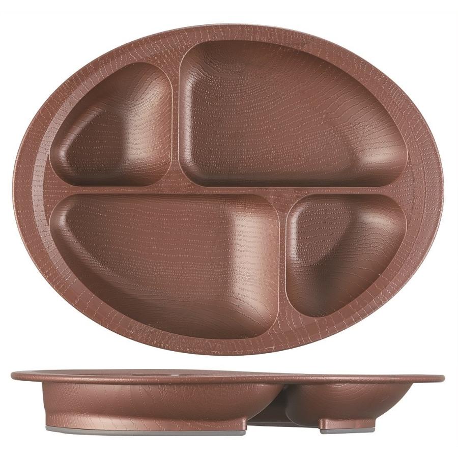 SKATER スケーター 木目 すくいやすい 仕切プレート ブラウン 日本製 NLPS1 (プレゼント 入園祝い 入学祝い 子供 小学生 かわいい おしゃれ お返し キッズ) | スケーター | 01