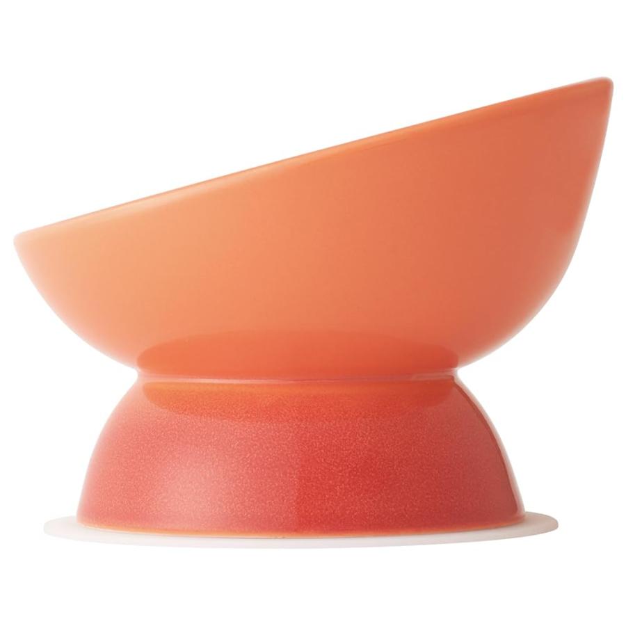 SKATER スケーター 短頭犬用 食器 陶磁器製 ペット餌入れ 幅広 マット付 オレンジ CHOB3 (プレゼント 入園祝い 入学祝い 子供 小学生 かわいい おしゃれ お返し) | スケーター | 01