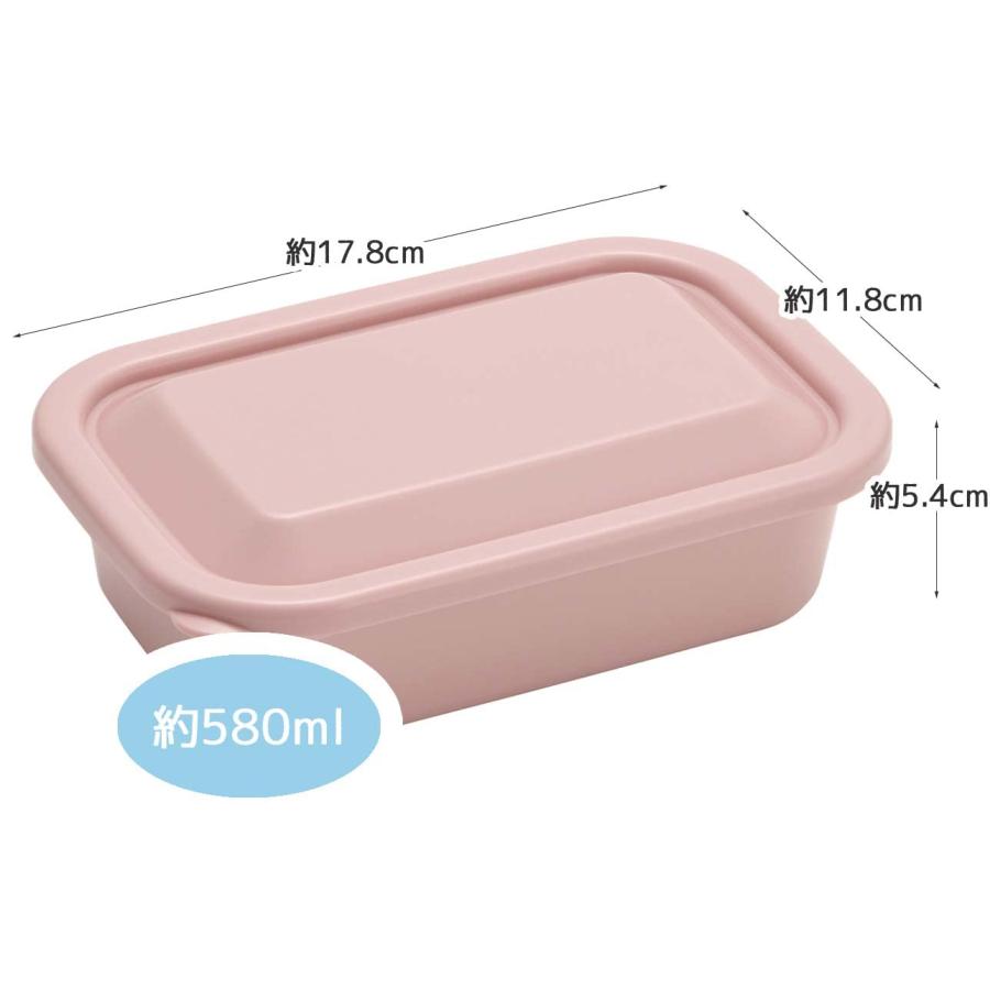 スケーター SKATER 保存容器 スモークピンク S 580ml ふわっとフタ付