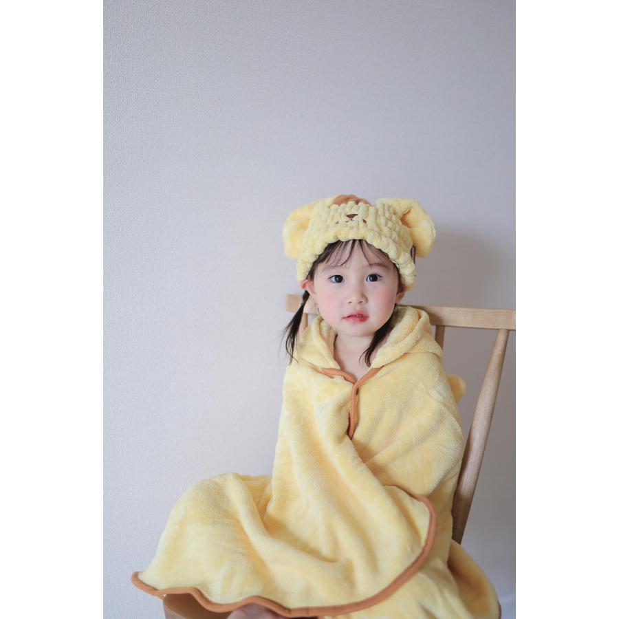 スケーター SKATER 吸水 速乾 フード付 バスポンチョ ポムポムプリン