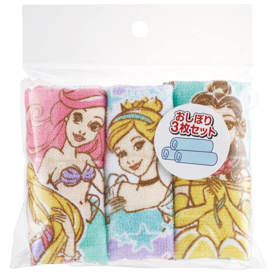 SKATER スケーター おしぼり タオル 3枚セット ディズニー プリンセス 23 OAC1T-A (プレゼント 入園祝い 入学祝い 入園特集 入学特集 入園準備 入学準備 保育園) | スケーター