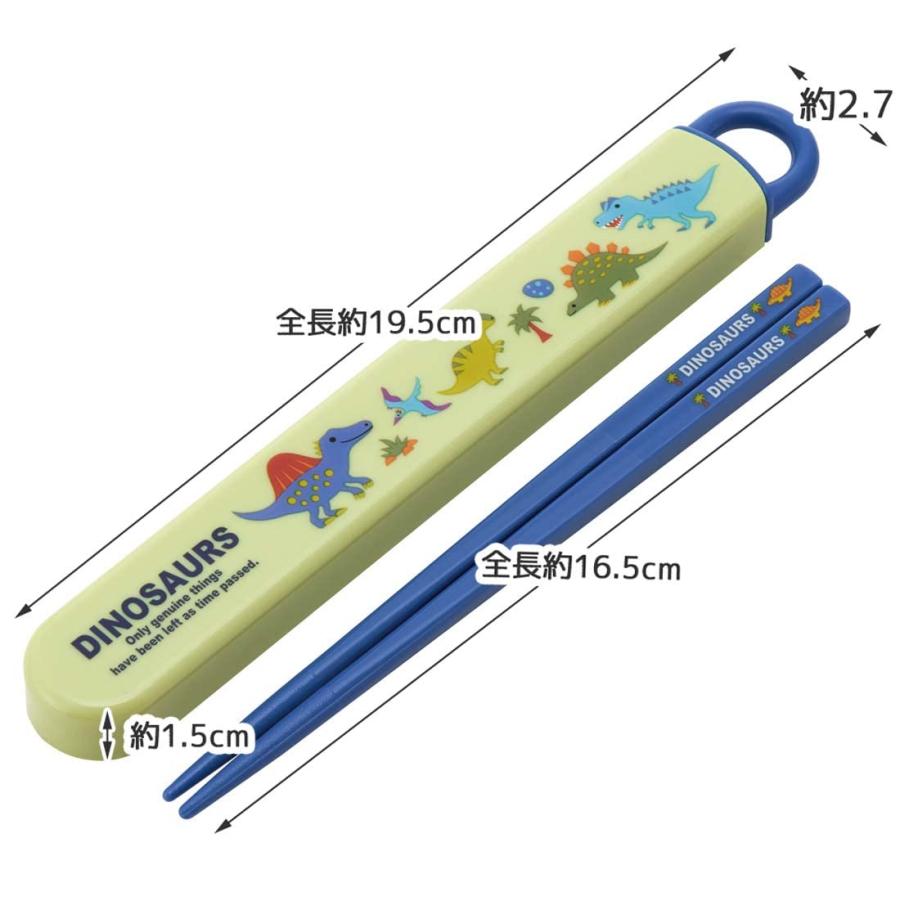 SKATER スケーター 箸 箸箱セット ディノサウルス ピクチャー 16.5cm 子供用 抗菌 日本製 ABS2AMAG-A (母の日 プレゼント 入園準備 入学準備 保育園 幼稚園)｜donguri-tree｜06