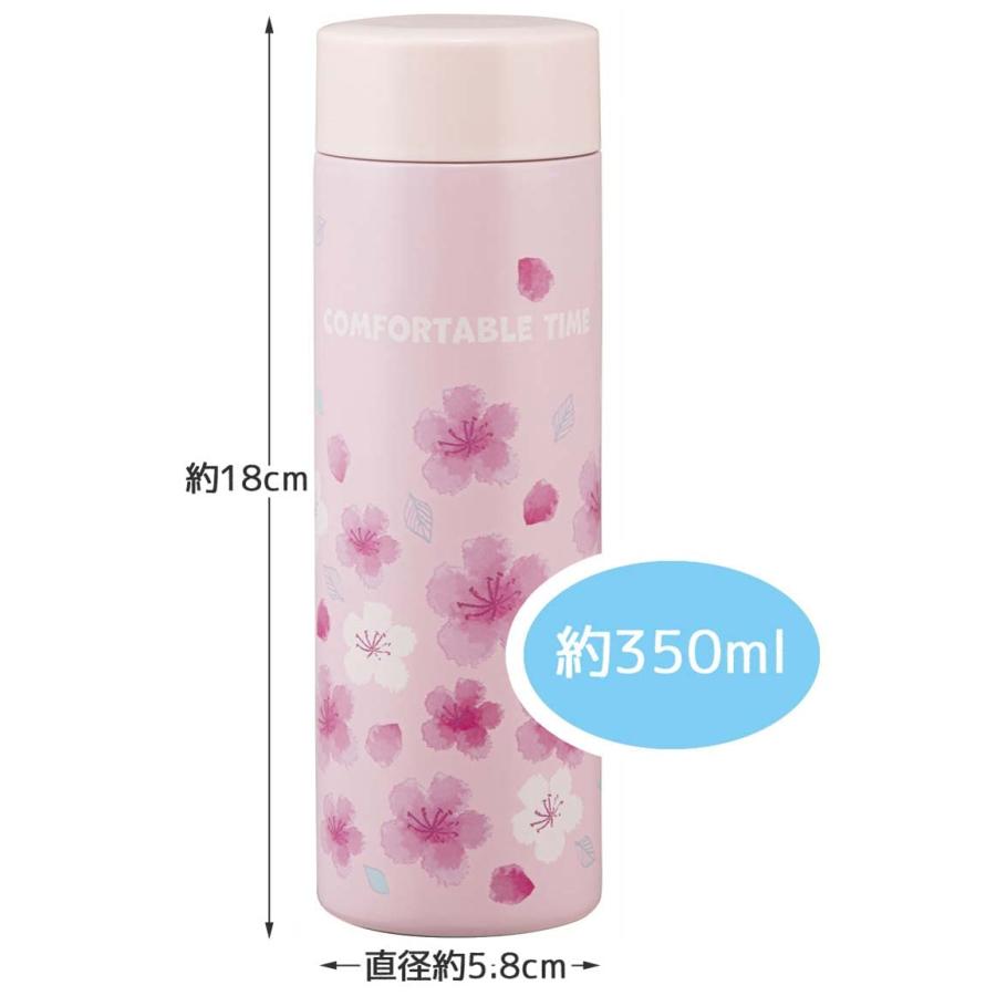 SKATER スケーター マグボトル 桜柄 コンフォタブル 350ml 超軽量 ステンレス 水筒 STYL4-A (母の日 プレゼント 入学祝い 入園特集 入学特集 入園準備 入学準備)｜donguri-tree｜08