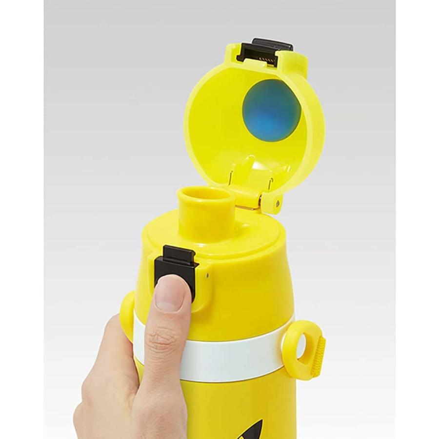 SKATER スケーター 水筒 ワンプッシュダイレクトボトル 470ml 超軽量 女の子 キャラクター 子供 直飲み 635014 ピカチュウフェイス23 (プレゼント 入園祝い) | スケーター | 02