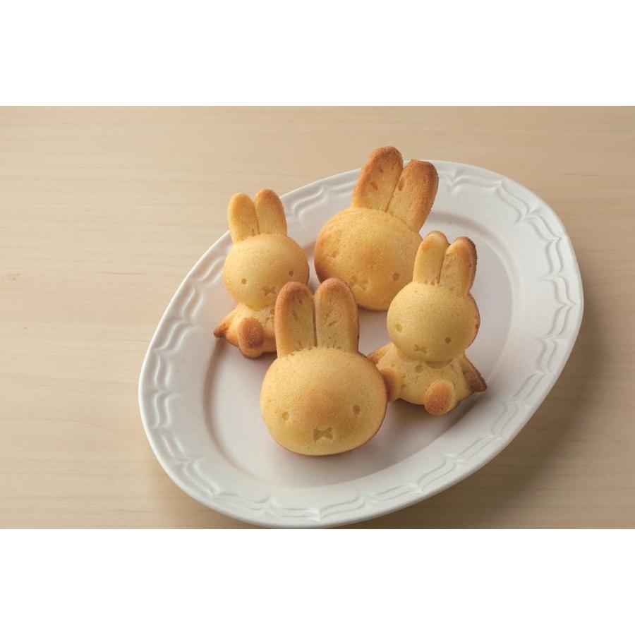 SKATER スケーター シリコン製 やきやき ミニ マドレーヌ型 4個セット ケーキ型 お菓子型 ミッフィー SLM4-A (プレゼント 入園祝い 入学祝い 子供 女の子) | スケーター | 01