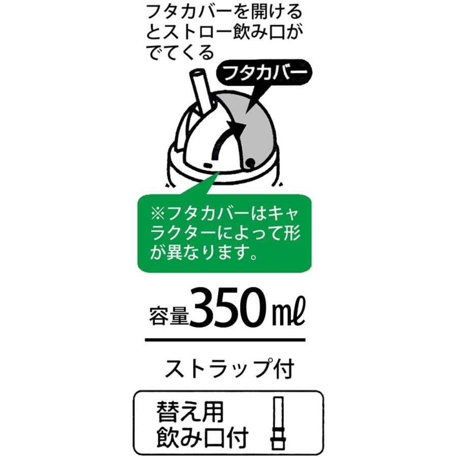 スケーター SKATER ストローボトル 350ml ダイカット ストロー スケーター SKATER ストローボトル 350ml ダイカット ストロー