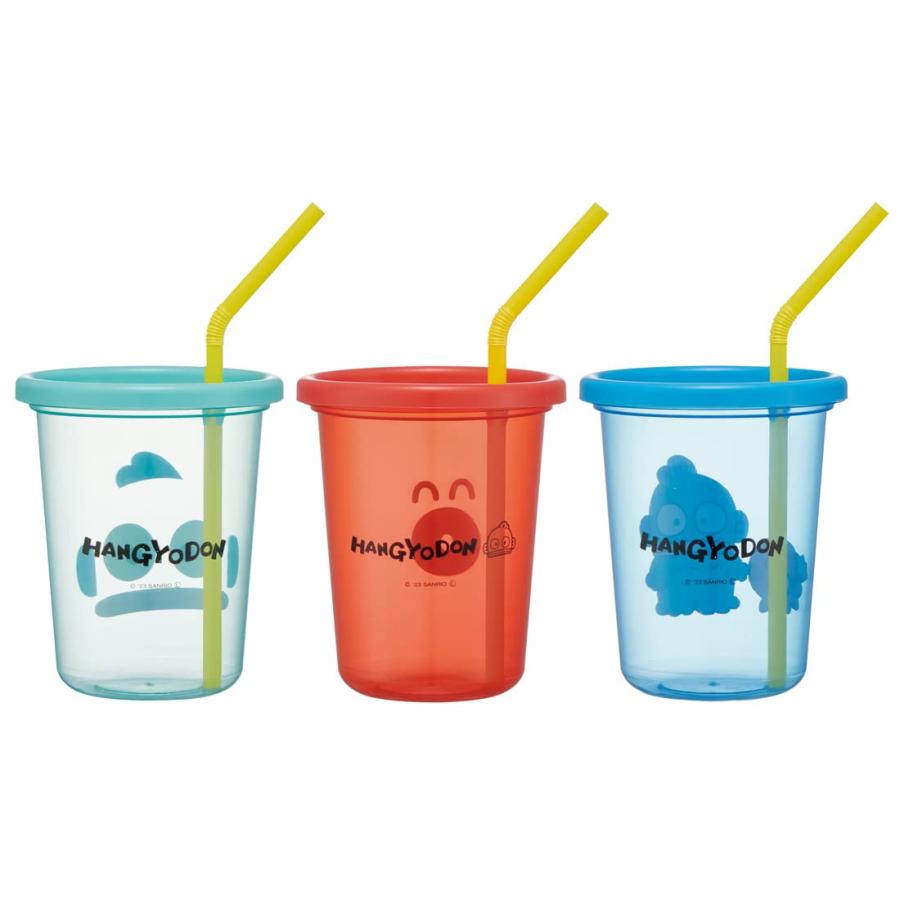 スケーター SKATER タンブラー ストロー付き 3個 320ml はんぎょどん