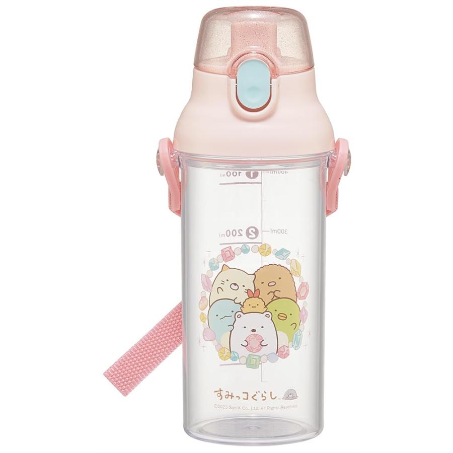 スケーター SKATER 子供用 クリア プラスチック 水筒 480ml すみっコ
