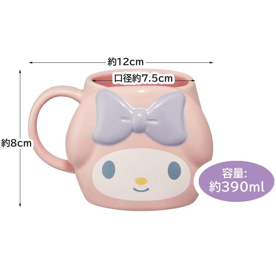 スケーター SKATER 陶器 マグカップ 390ml ダイカット マイメロディ