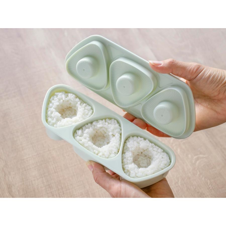 スケーター SKATER おにぎり押し型 3個 くすみグリーン LKON3AG-A