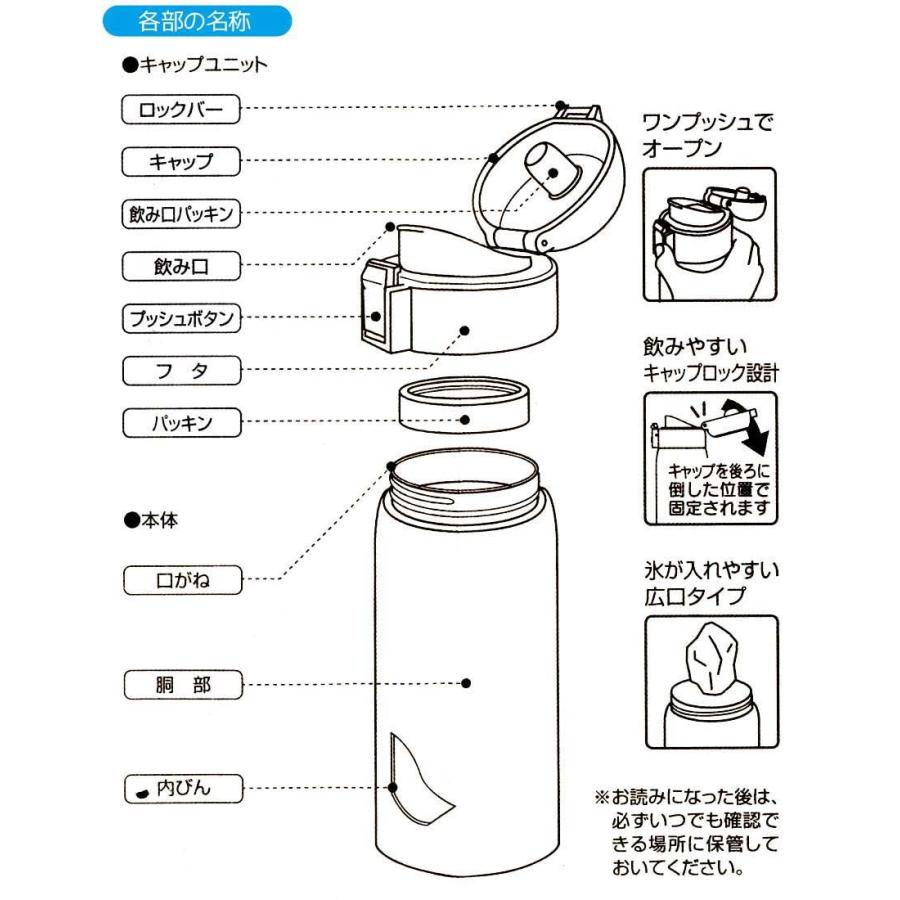 SKATER スケーター ステンレス マグボトル STOT3 STOT5 用 交換キャップユニット 水色 フタパッキン 飲み口パッキン P-STOT3 5-CU-A (プレゼント 子供 女の子) | スケーター | 07