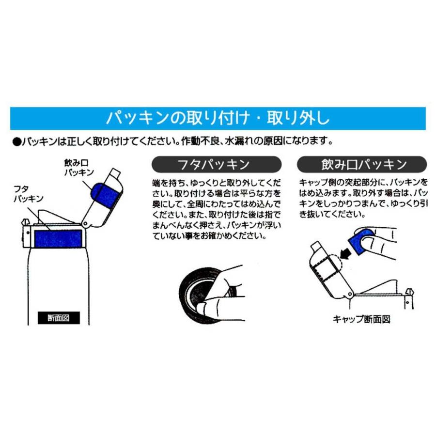 SKATER スケーター ステンレス マグボトル STOT3 STOT5 用 交換キャップユニット 水色 フタパッキン 飲み口パッキン P-STOT3 5-CU-A (プレゼント 子供 女の子) | スケーター | 08