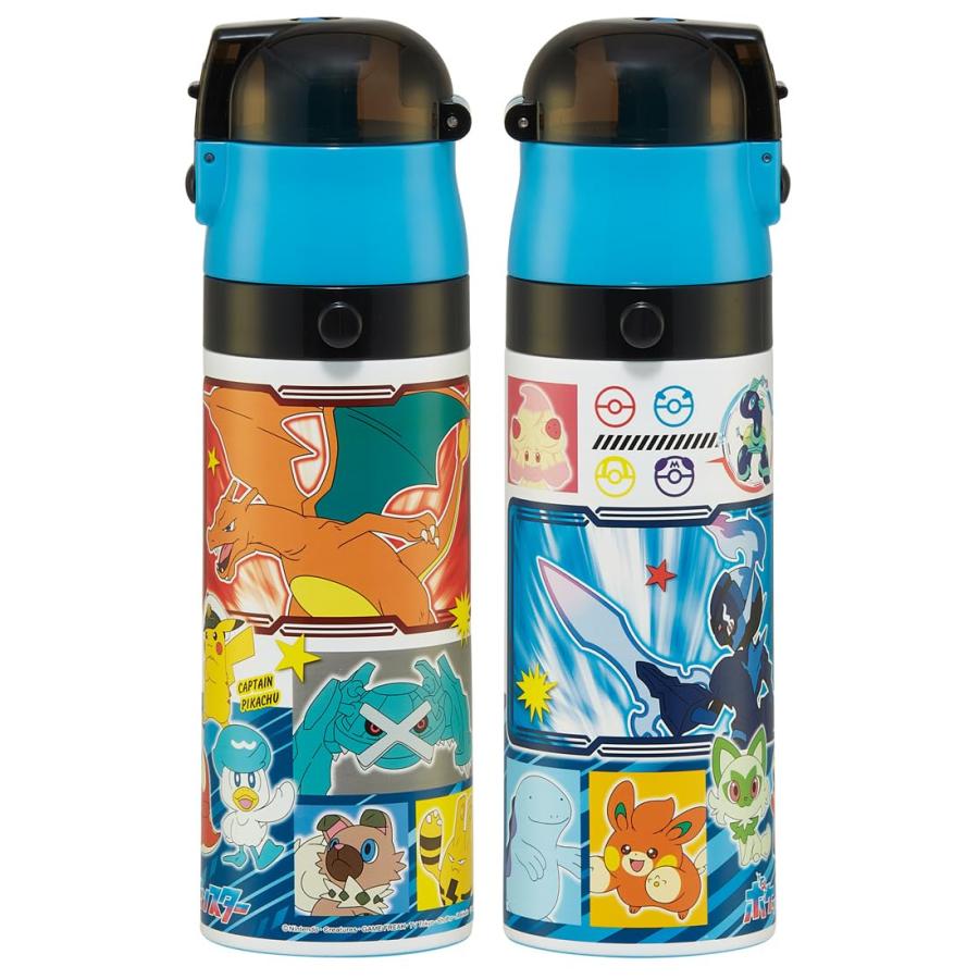 SKATER スケーター 子供用 ステンレス 水筒 2way 直飲み 470ml コップ飲み 430ml ポケモン 24 ポケットモンスター waterbottle SKDC4-A (母の日 プレゼント)｜donguri-tree｜07