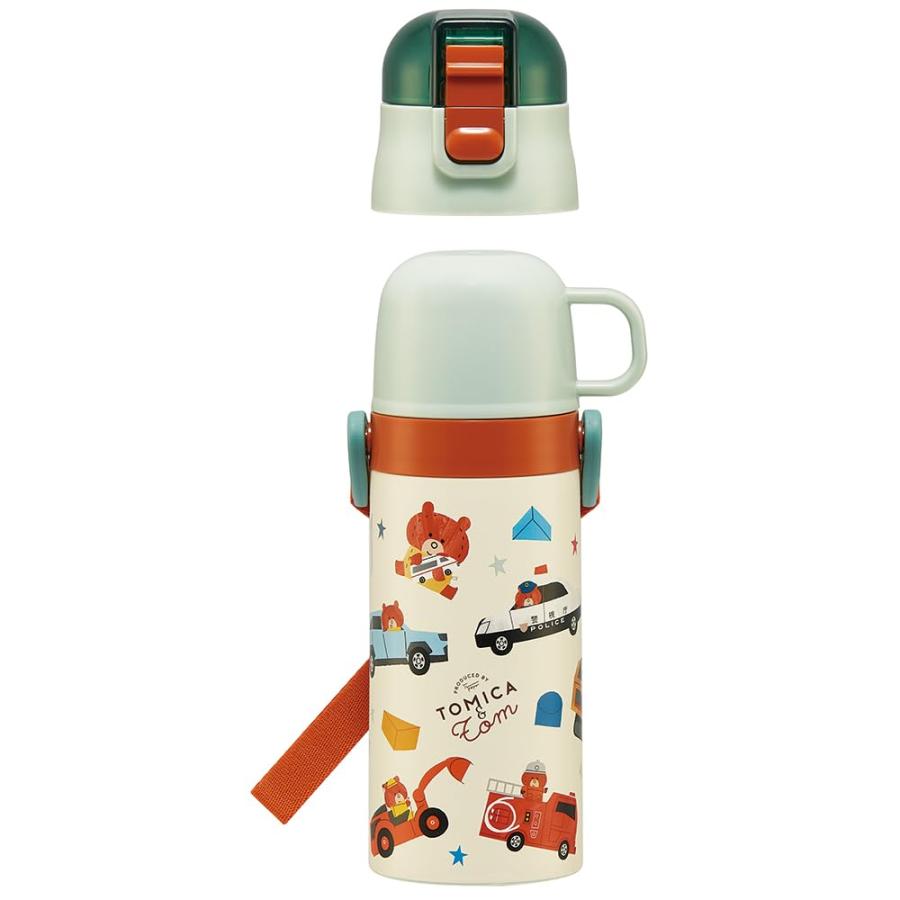 SKATER スケーター 子供用 ステンレス 水筒 2way ストロー飲み 400ml コップ飲み 350ml トミカとトム つむぱぱ 軽量タイプ 保温 保冷小容量タイプ waterbottle | スケーター | 03