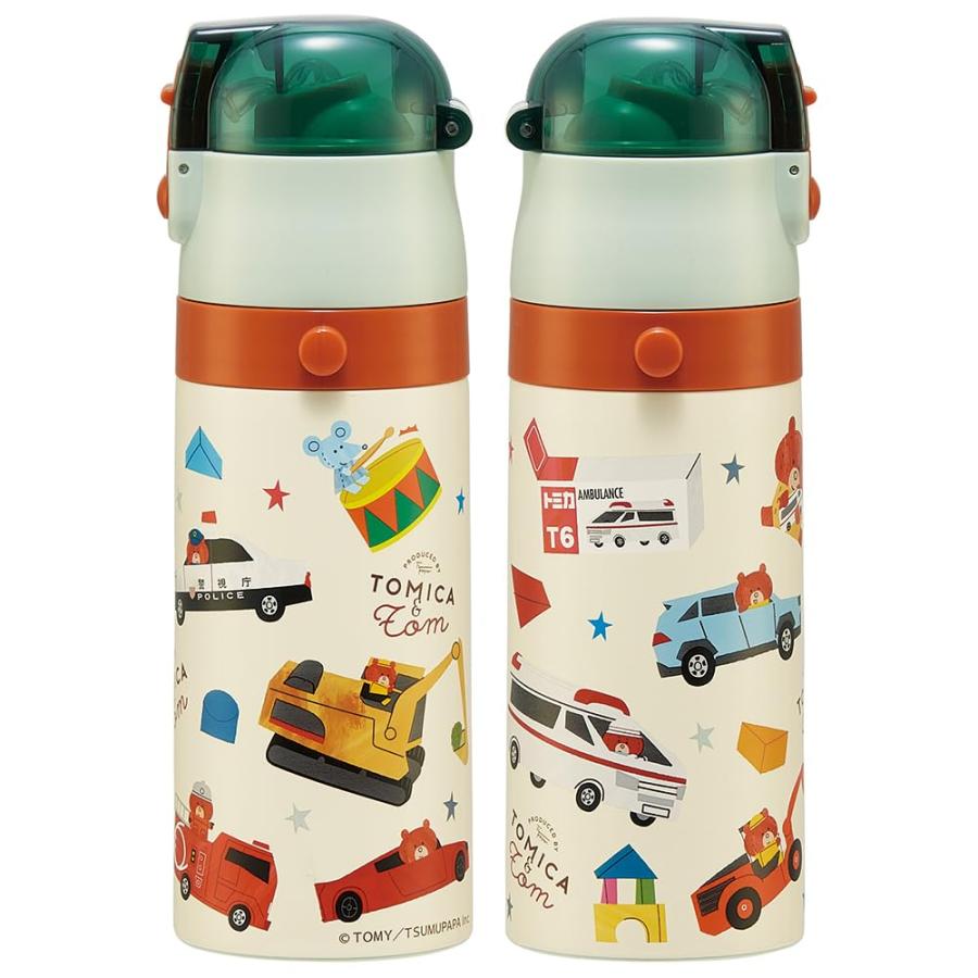 SKATER スケーター 子供用 ステンレス 水筒 2way ストロー飲み 400ml コップ飲み 350ml トミカとトム つむぱぱ 軽量タイプ 保温 保冷小容量タイプ waterbottle | スケーター | 06