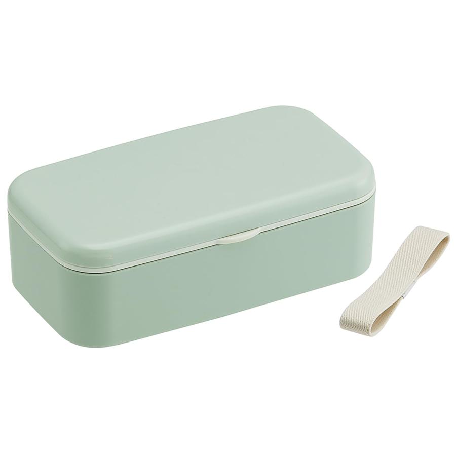 SKATER スケーター バイオマス 箸付 弁当箱 ランチボックス 600ml ランチベルト付 食洗機対応 電子レンジ対応 日本製 セピアグリーン PLB6HB (プレゼント 子供)