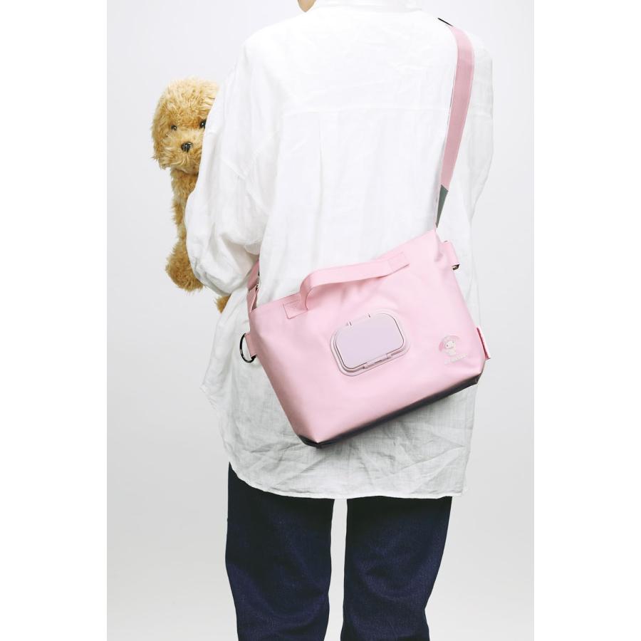 SKATER スケーター ウェットシート ポケット付 散歩 バッグ 鞄 ショルダー ハンディ ペット 犬 サンリオ マイメロディ KBOS1 (イヌ プレゼント かわいい) | スケーター | 03