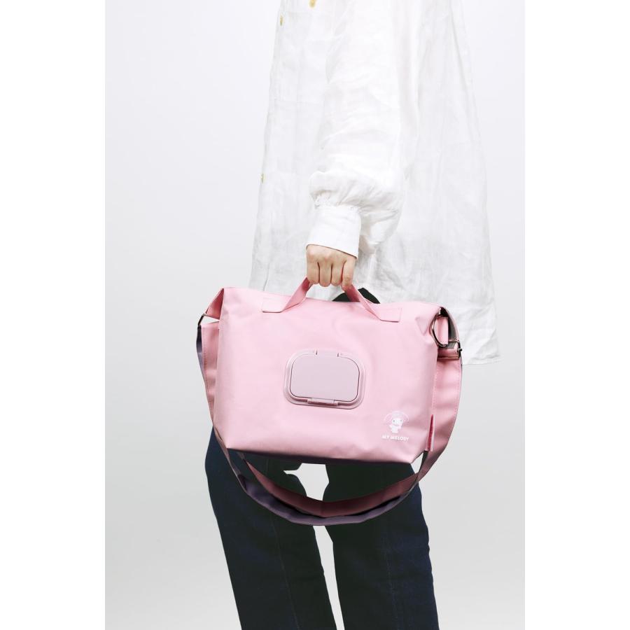 SKATER スケーター ウェットシート ポケット付 散歩 バッグ 鞄 ショルダー ハンディ ペット 犬 サンリオ マイメロディ KBOS1 (イヌ プレゼント かわいい) | スケーター | 04