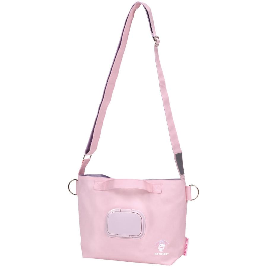 SKATER スケーター ウェットシート ポケット付 散歩 バッグ 鞄 ショルダー ハンディ ペット 犬 サンリオ マイメロディ KBOS1 (イヌ プレゼント かわいい) | スケーター | 05