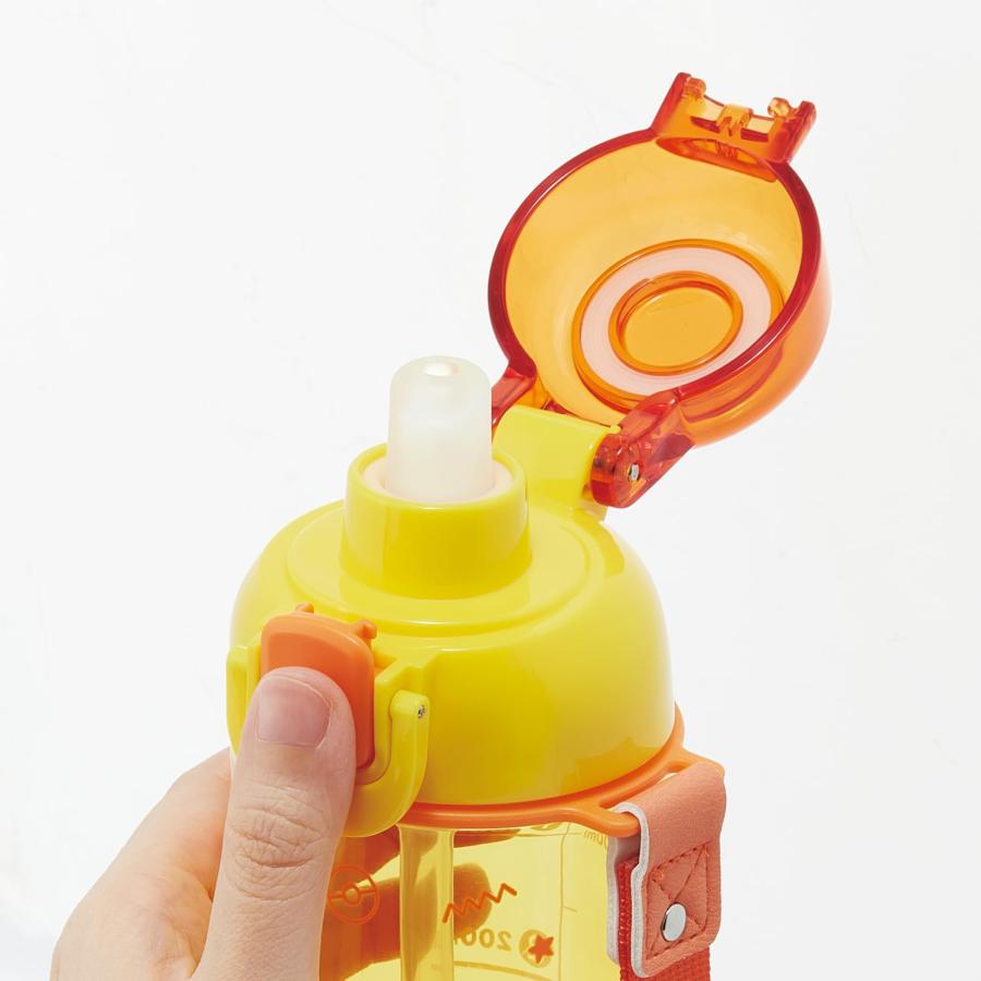 スケーター SKATER プッシュ式 ストロー クリア ボトル 水筒 630ml