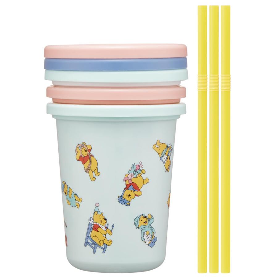 SKATER スケーター ストロー付き タンブラー 320ml 3個 ディズニー くまのプーさん SIH3ST (プレゼント 運動会 幼稚園 小学校 子供 女の子 小学生 かわいい) | スケーター | 02