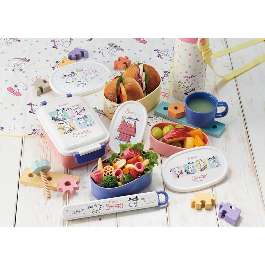 SKATER スケーター Ag+ 抗菌 弁当箱 シール容器 保存容器 日本製 大400ml 中280ml 小180ml 3個組 スヌーピー スケートボード SRS3SAG (プレゼント 小学校 子供) | スケーター | 04