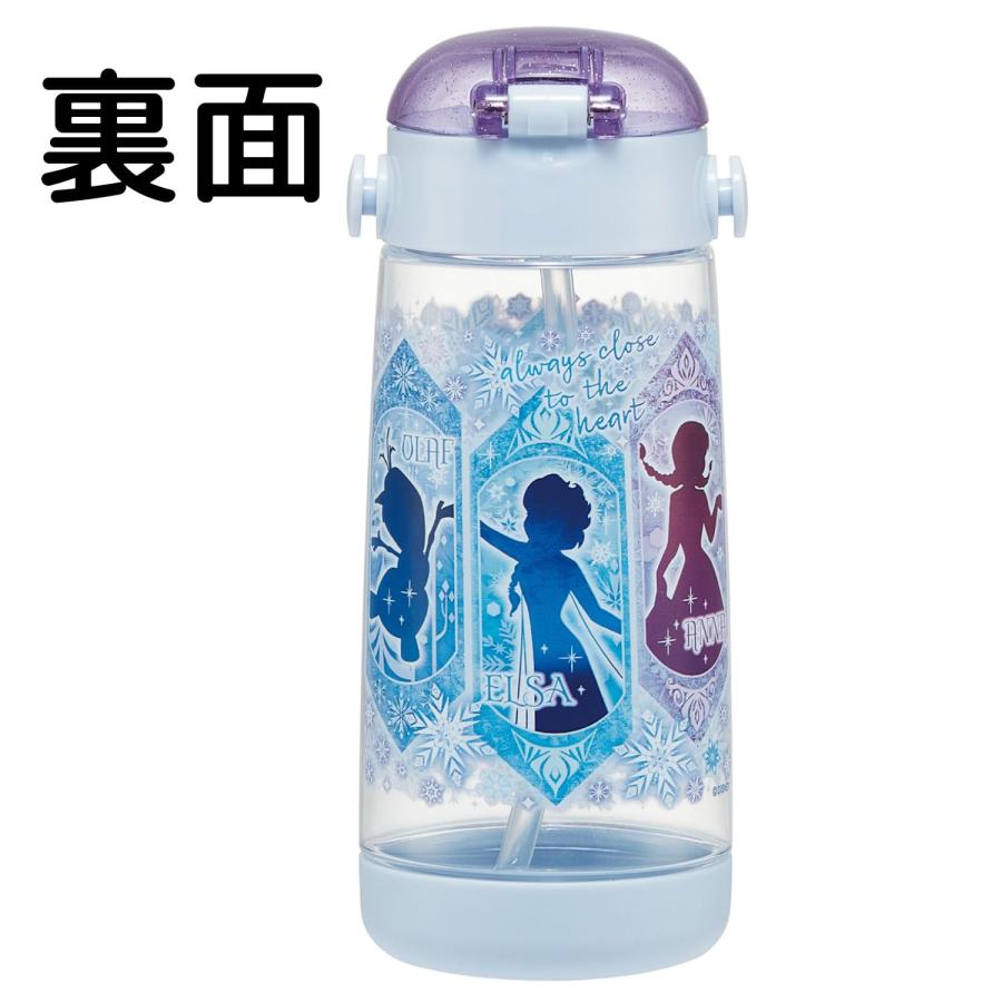 スケーター SKATER 子供用 ストロー付き 水筒 クリアボトル 480ml