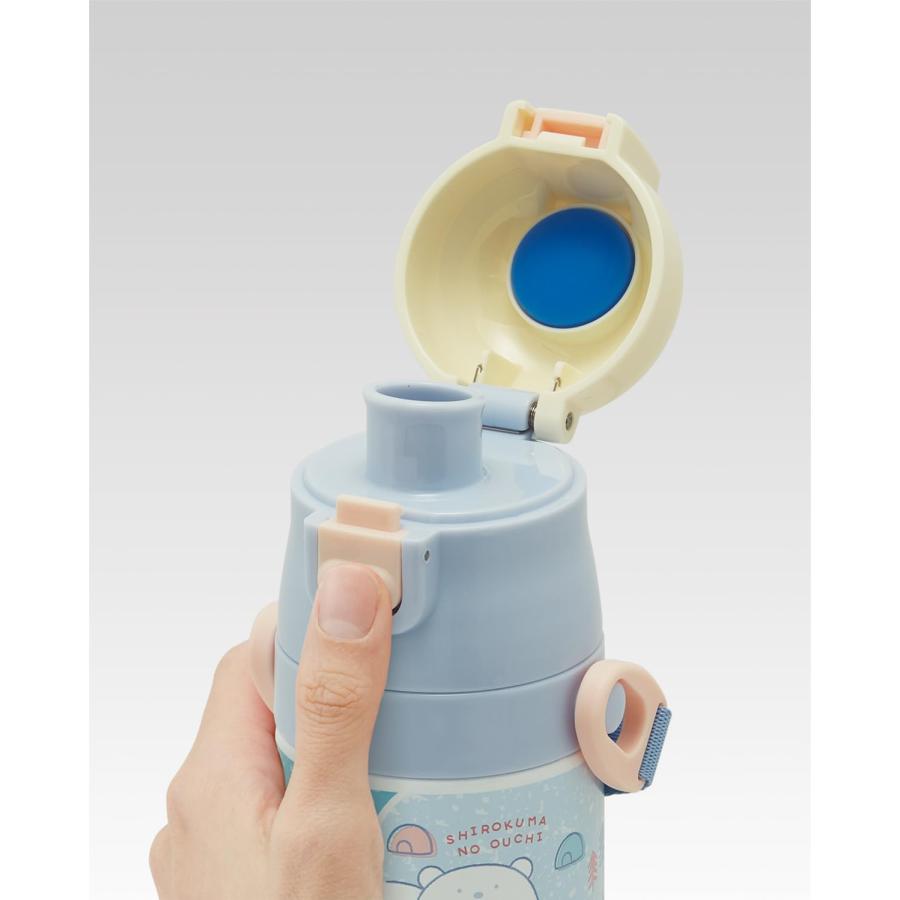 SKATER スケーター 子供用 ステンレス 水筒 2way 直飲み 470ml コップ飲み 430ml すみっコぐらし しろくまふるさと 女の子 保温 保冷 子供 こども 水瓶 SKDC4-A | スケーター | 08