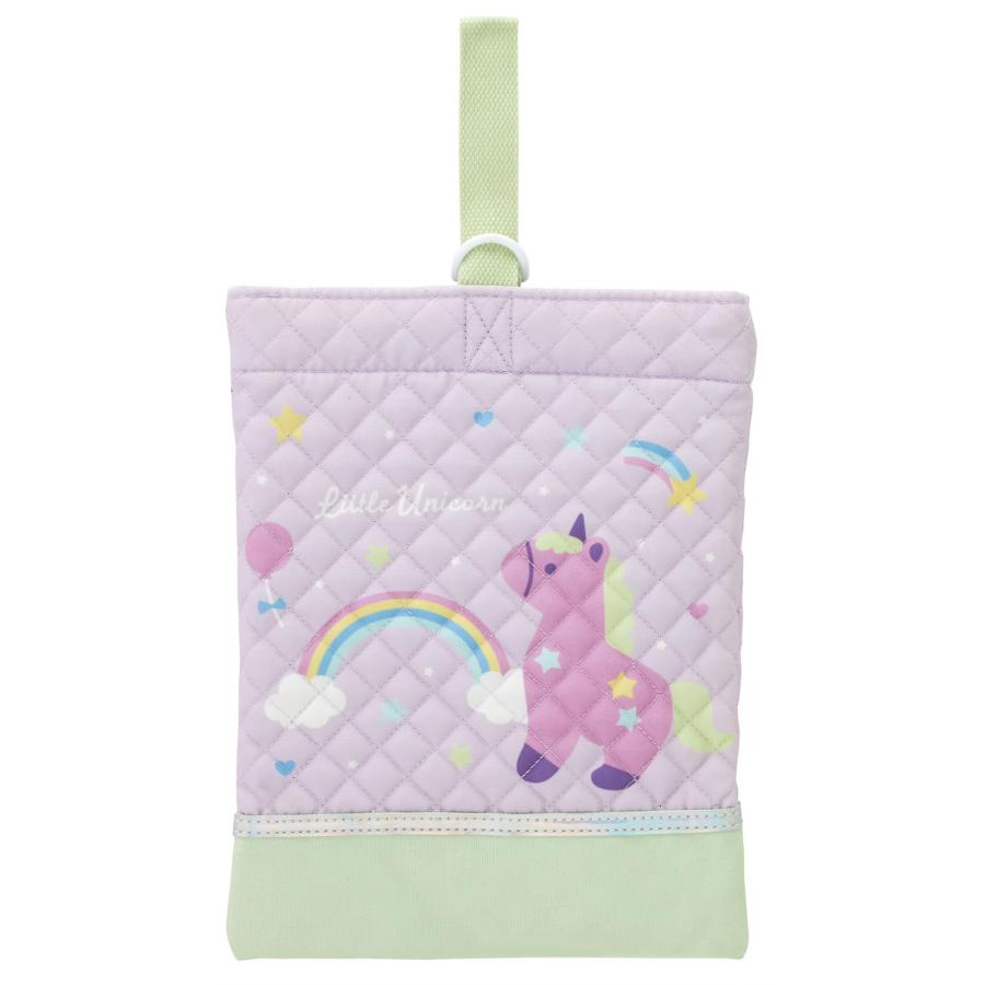 SKATER スケーター シューズバッグ 縦30×横23cm リトルユニコーン 女の子 KBS1-A (プレゼント 入学祝い 入園特集 入学特集 入園準備 入学準備 保育園 幼稚園) | スケーター