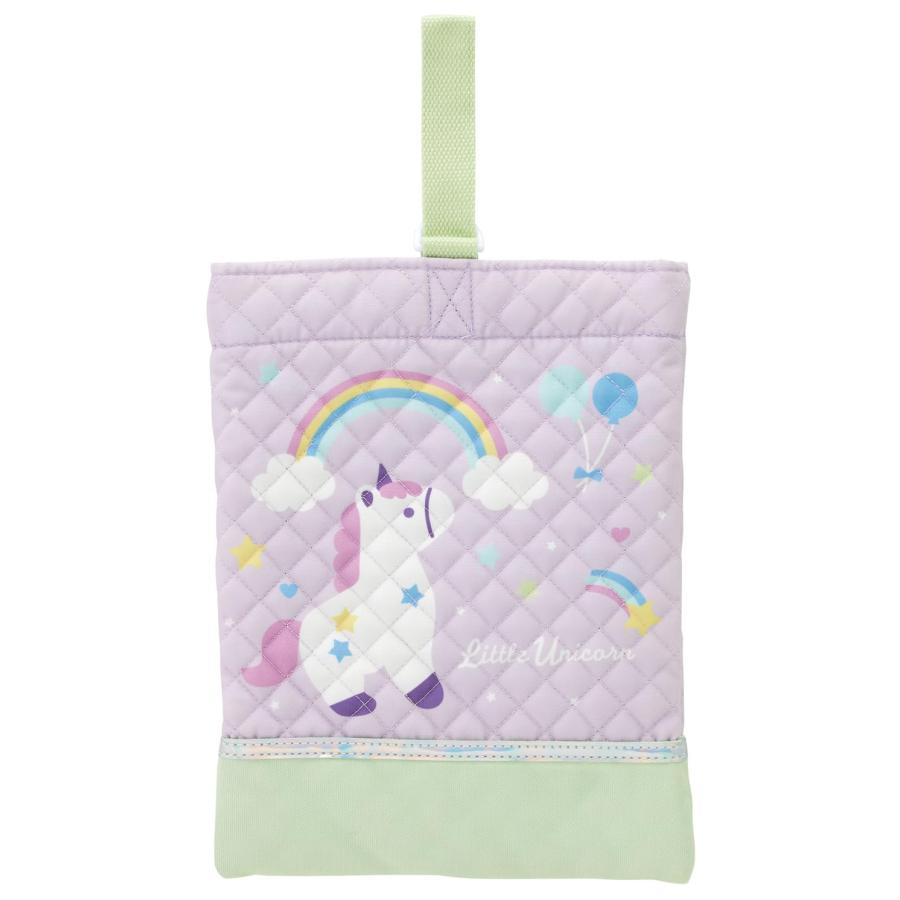 SKATER スケーター シューズバッグ 縦30×横23cm リトルユニコーン 女の子 KBS1-A (プレゼント 入学祝い 入園特集 入学特集 入園準備 入学準備 保育園 幼稚園) | スケーター | 01