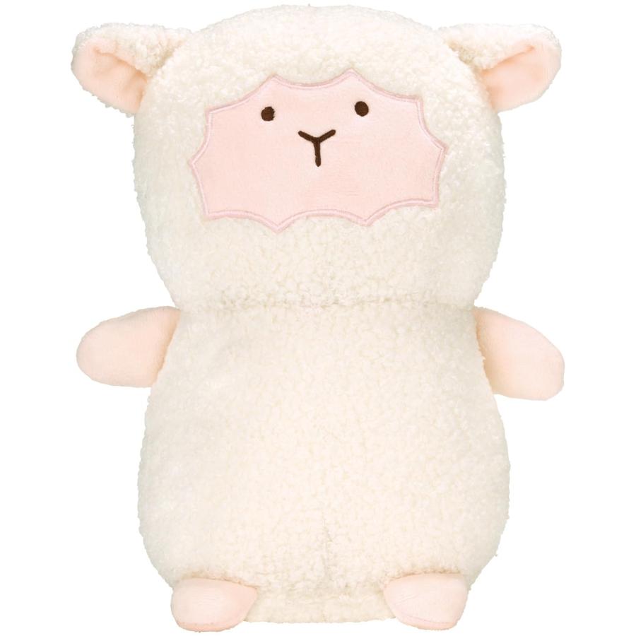 SKATER スケーター ぬいぐるみになる ネックピロー マイクロビーズ 枕 ボタン付 オリジナルキャラクター ひつじ NNP1-A (プレゼント 入学祝い 子供 かわいい) | スケーター