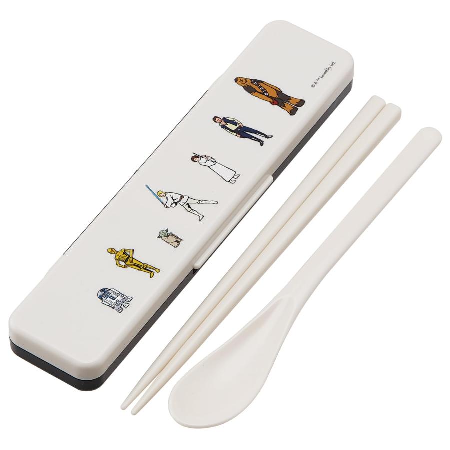 SKATER スケーター 箸 スプーン コンビセット 18cm 抗菌加工 お弁当 大人用 シリコンクッション付 音がならない 日本製 STAR WARS スターウォーズ 反乱 | スケーター