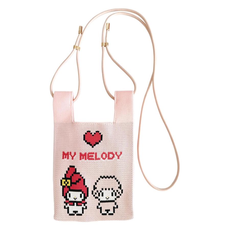 ROOTOTE ルートート ベビールー ポシェット ショルダー付き ミニ トートバッグ IP BR ニット サンリオキャラクターズ B 8397 06 My Melody マイメロディ | ROOTOTE