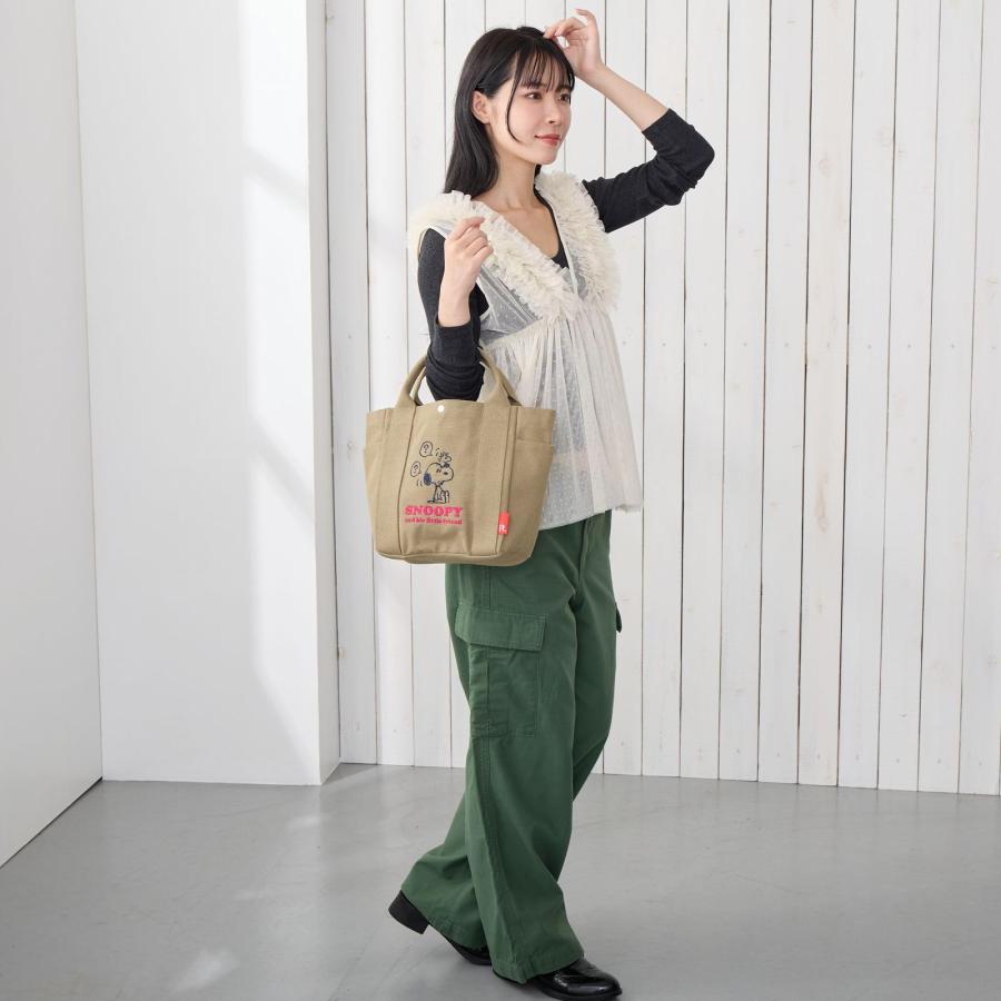 ROOTOTE ルートート トートバッグ レディース スヌーピー 小さめ 自立 刺繍 IP.デリ.ピーナッツ-0J 8442 01 アイボリー (プレゼント かわいい おしゃれ お返し) | ROOTOTE | 03