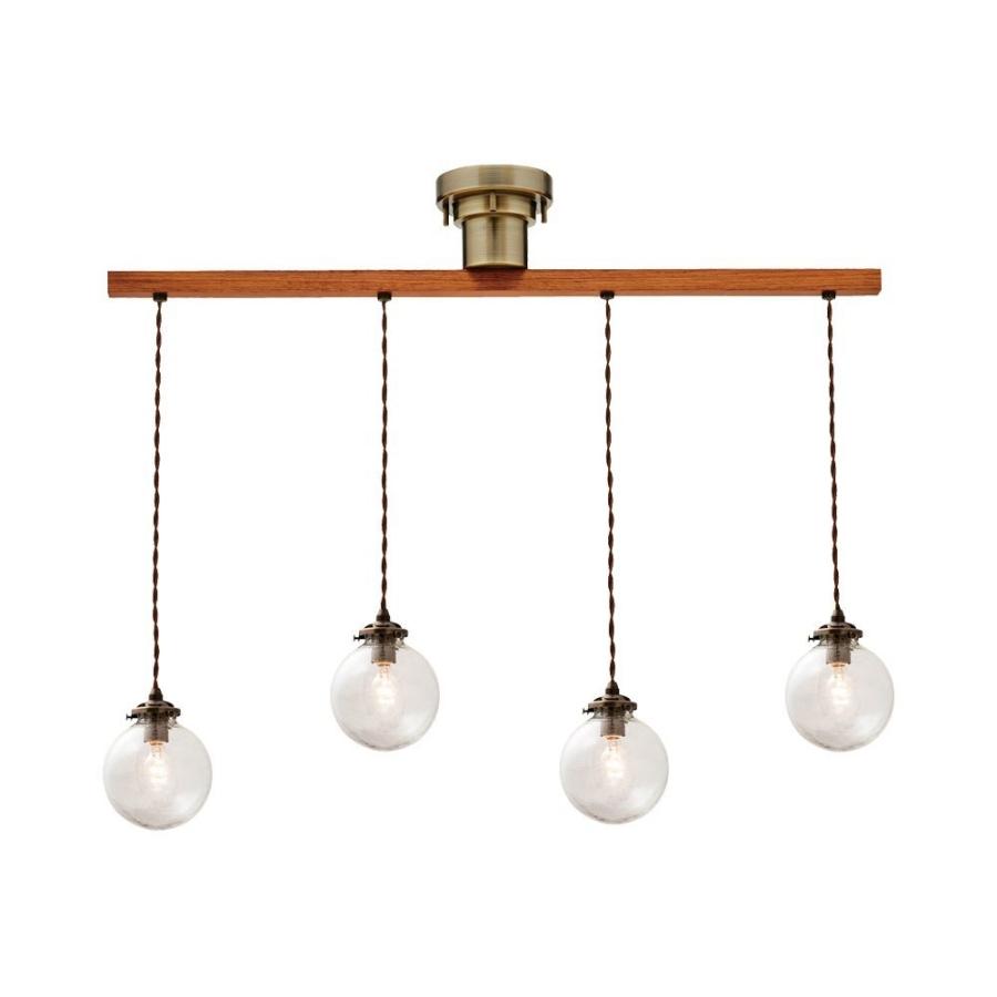 INTERFORM インターフォルム ペンダントライト 4灯 電球付属 Orelia -dangle 4- オレリア -ダングル4- クリア 気泡ガラス 6畳~8畳 LT-1951BU (プレゼント)(20328円)