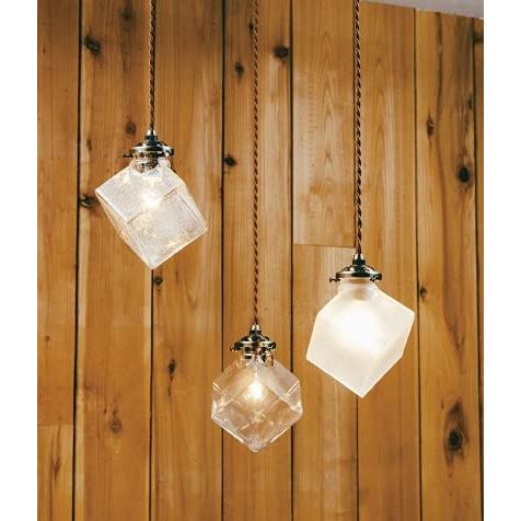 INTERFORM インターフォルム ペンダントライト クアドラト 小形LED電球付 真鍮 + くもりガラス LT-2655FR (プレゼント アンティーク 北欧 照明 天井照明)_1