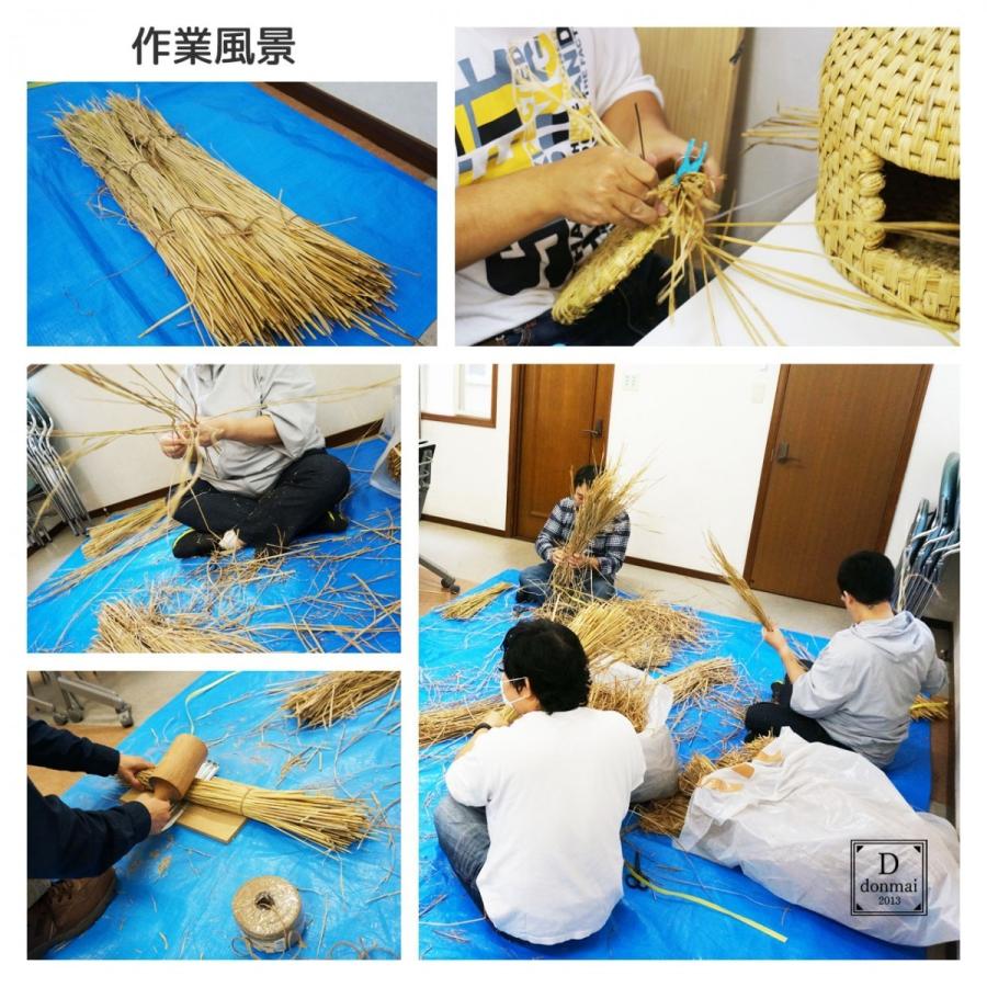 猫ちぐら キャットハウス 稲わら編み 手作り 送料無料 |  | 03