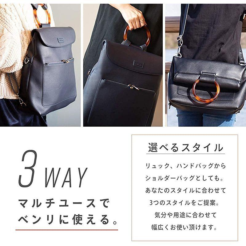 Web限定 Pu 牛革 柔らかい 鞄 大きめ リュックサック 3way レディース リュック ラフィカロ レザー ショル 肩掛け 軽量 バックパック マザーズバッグ