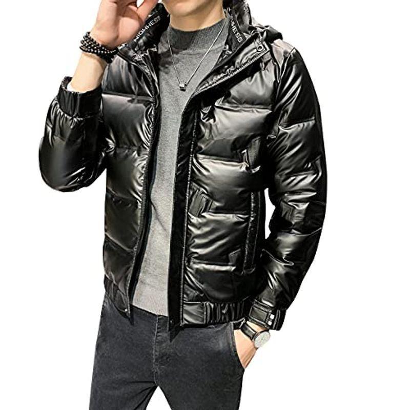 Fhlhy ダウンジャケット メンズ カジュアル 軽量 ライトダウンジャケット 登山 暖かい ダウンコート 無地 防寒 防風 Keser No