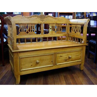 送料無料 モンサンミッシェル 収納付き 引出し付 フレンチ ラブベンチ