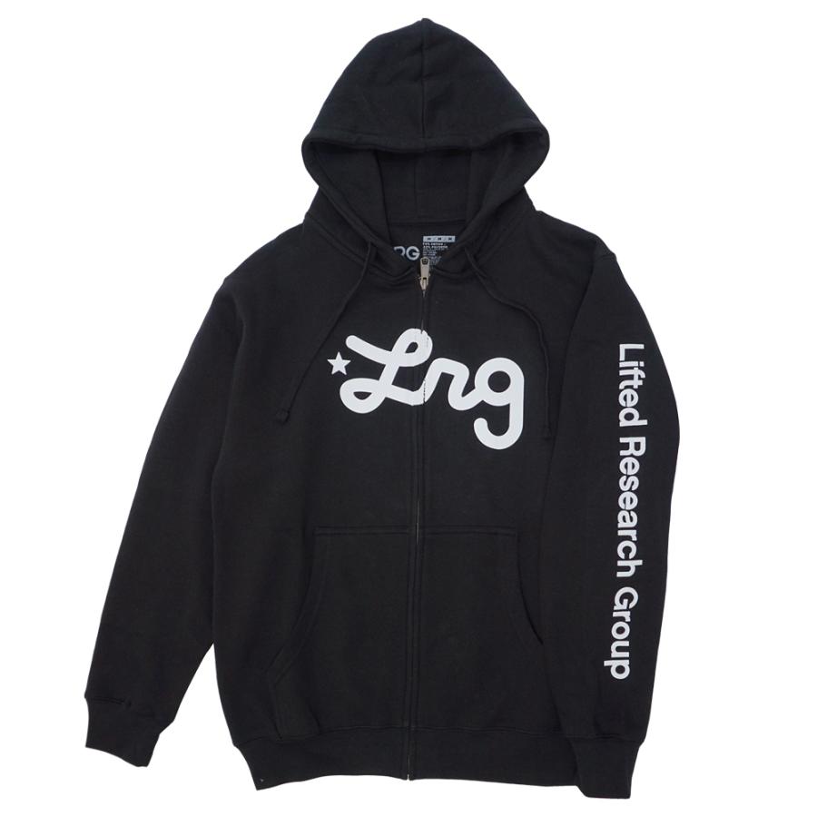 LRG LRG WESTERN SCRIPT ZIP HOODIE BLACK エルアールジー ジップ 