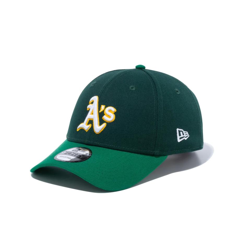 NEWERA 9FORTY MLB 2-Tone オークランドアスレチックス ダークグリーン ケリーグリーンバイザー ニューエラ アジャスタブルキャップ 13328301