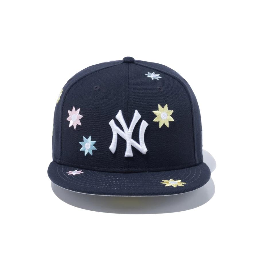 MLB Flower Embroidery ニューヨーク・ヤンキース ネイビー 59FIFTY MLB Flower Embroidery ニューヨーク・ヤンキース