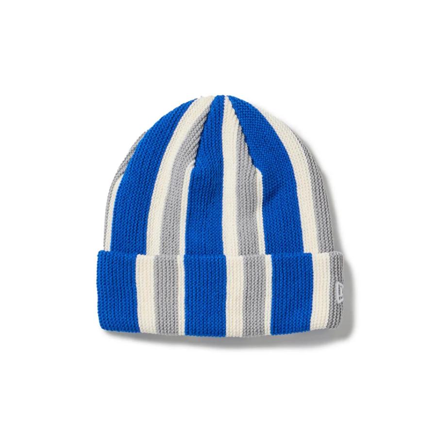 NEW ERA（ニューエラ） ベーシック カフニット ストライプ グレー