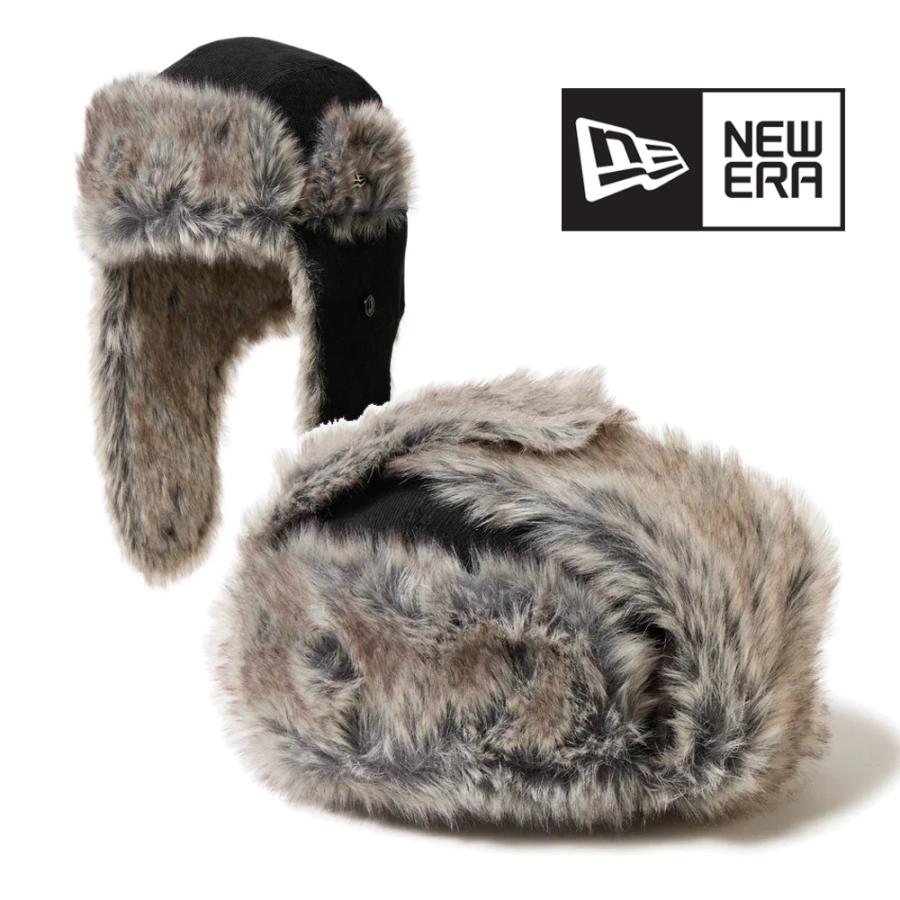 NEW ERA（ニューエラ） トラッパー コーデュロイ ブラック フライト