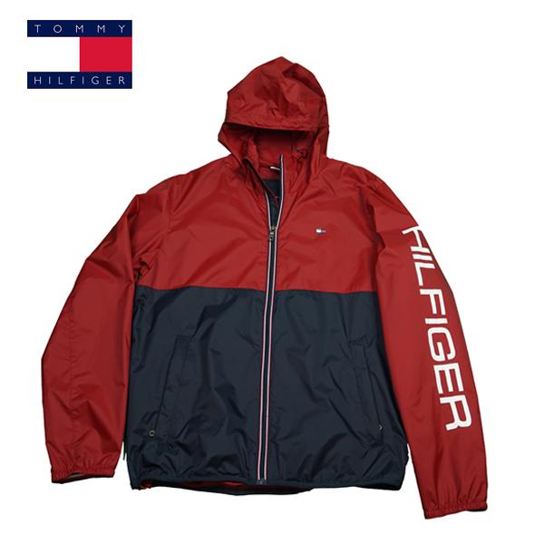 TOMMY HILFIGER フルジップアップナイロンジャケット RED レッド 158AN416-red US規格 :to-jkl-0007