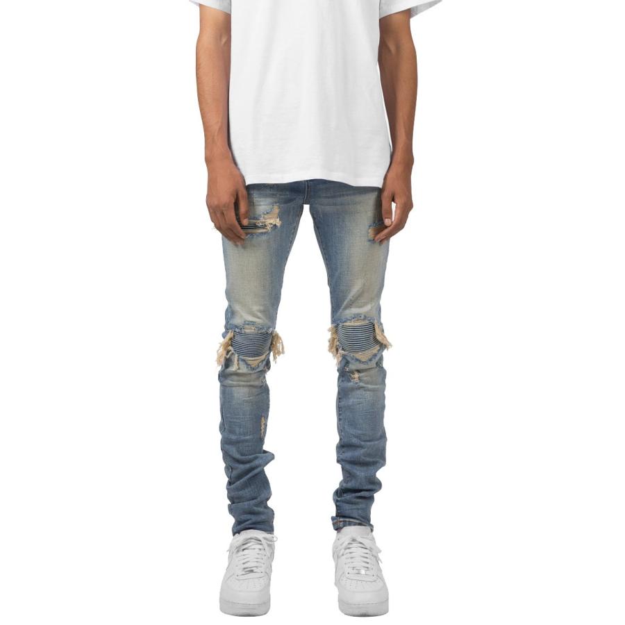 Mnml デニム ミニマル パンツ メンズ ダメージ ジーンズ スキニー ストレッチ ジップ無し ブルー X162 Stretch Denim サイズ感 送料無料 Mnm005ptx162bl メンズファッション Stylise 通販 Yahoo ショッピング