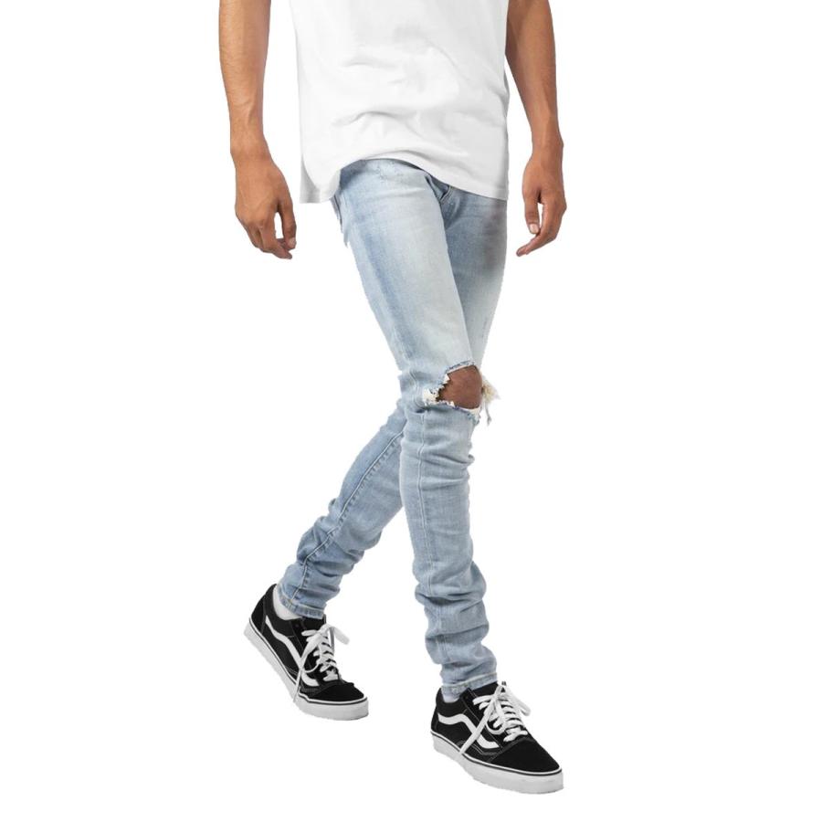 Mnml デニム ミニマル パンツ メンズ ダメージ ジーンズ スキニー ストレッチ ジップ無し ブルー X1 Stretch Denim サイズ感 送料無料 Mnm006ptx1lb メンズファッション Stylise 通販 Yahoo ショッピング